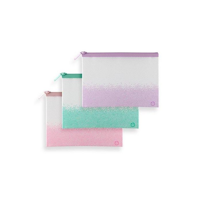 Dosier Sobre Carchivo Cremallera Eva-Bag Sense A5 Surtido (3 Col.) (Set de 6)