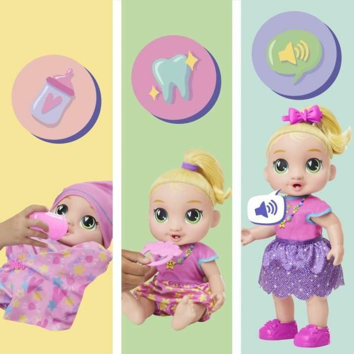 Hasbro Muñeca interactiva Baby Alive Baby Grows LaLa GooGoo HASG14445X0, más de 75 sonidos y frases, para niños de 3 años en adelante 4