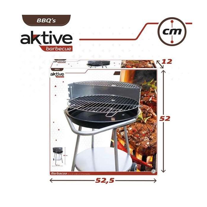Barbacoa de carbón redonda aktive 51x51x82 cm 5 Barbacoa de carbón redonda aktive 51x51x82 cm 5