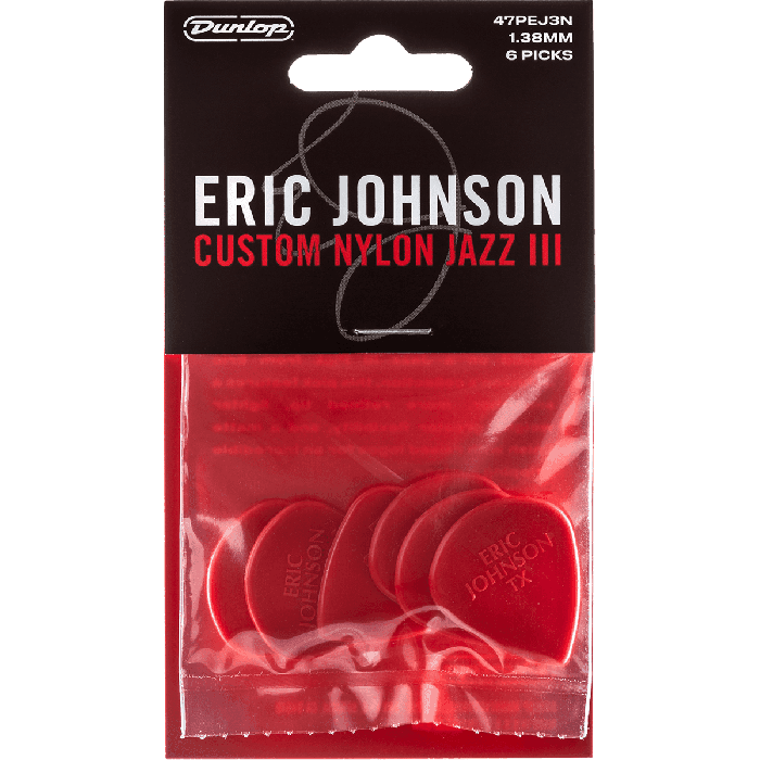 Dunlop Pack 6 Púas Signature Eric Johnson Nylon Jazz III 0 Dunlop Pack 6 Púas Signature Eric Johnson Nylon Jazz III 0