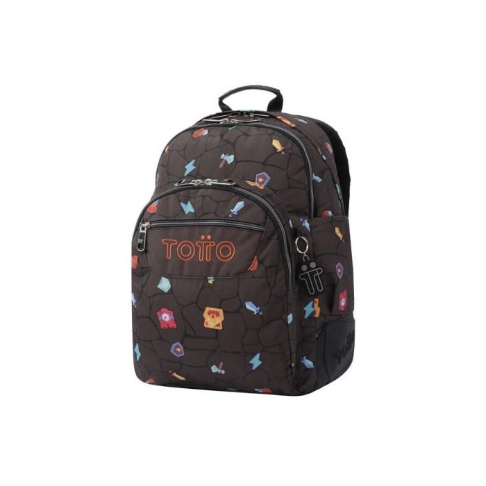 Totto Mochila Escolar Crayoles Estampado Videojuego 20L MA04ECO029-2210N-3Y7 1