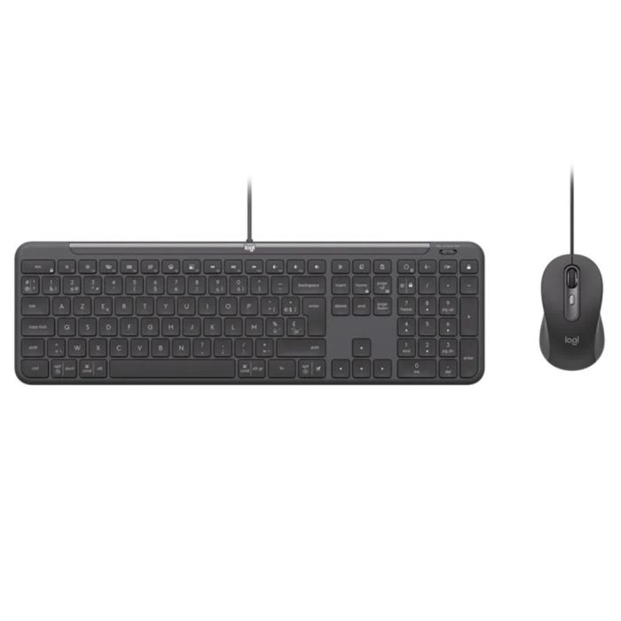 Logitech Signature Slim MK620 Teclado + Ratón Combo Inalámbrico USB-C Silencioso QWERTY Español Grafito para PC/Mac