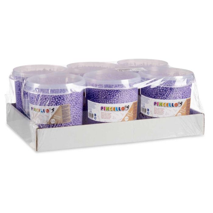 Pincello Bote de Bolas de Poliespan Lila 13.5x14x14.5 cm (6 Unidades) 2 Pincello Bote de Bolas de Poliespan Lila 13.5x14x14.5 cm (6 Unidades) 2