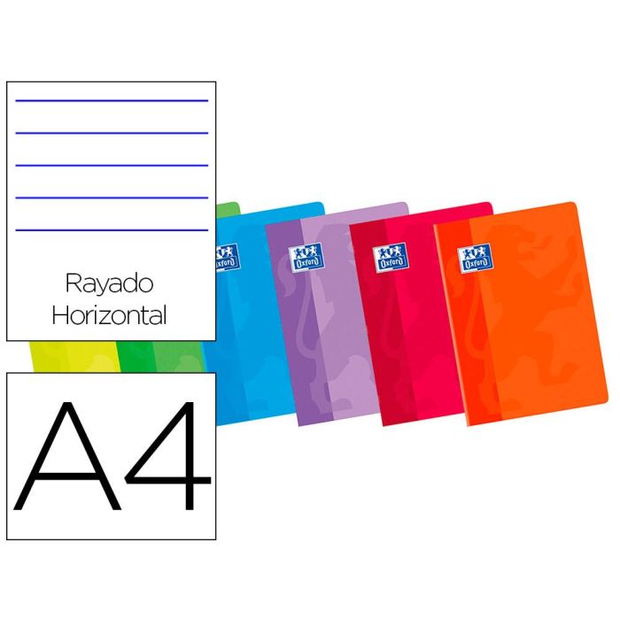 Libreta Escolar Oxford 48 H Din A4 1 Raya Horizontal 10 unidades