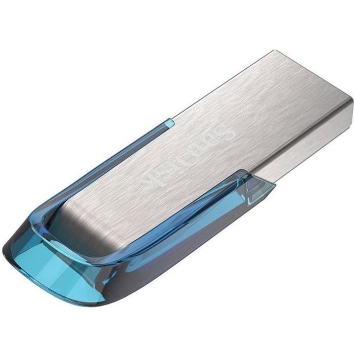 STICK 128 GB SanDisk Ultra Flair - 3.2 Gen 1 - Blau - Silber 3 STICK 128 GB SanDisk Ultra Flair - 3.2 Gen 1 - Blau - Silber 3