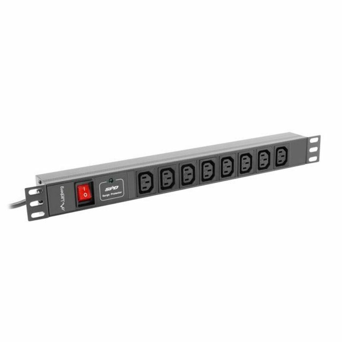 Regleta 19" 8 Tomas Schuko con On/Off Switch Lanberg PDU-08I-0200-C20-BK (2 m) Regleta 19" 8 Tomas Schuko con On/Off Switch Lanberg PDU-08I-0200-C20-BK (2 m)