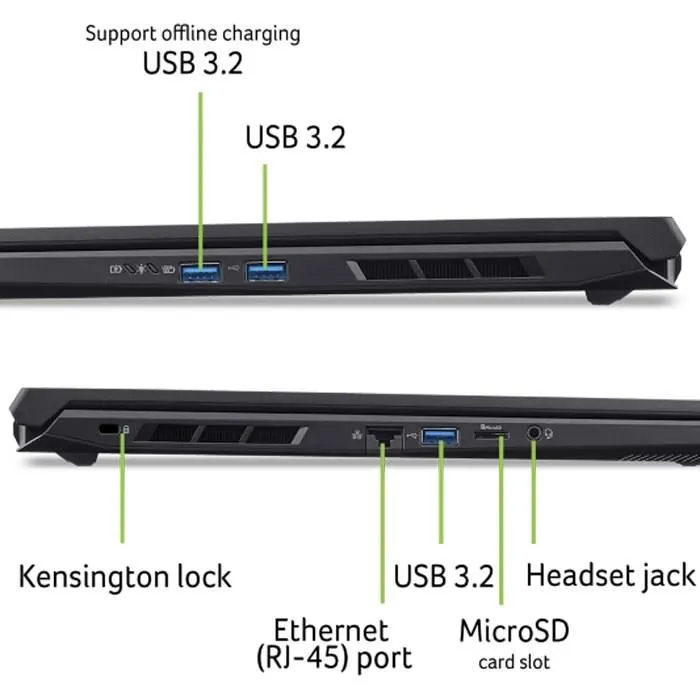 Acer Nitro V 17 AI ANV17-61-R0QC Portátil para Juegos - Pantalla FHD IPS 17.3" 144 Hz, RTX 4050, Ryzen AI 5 340, 16 GB RAM, 512 GB SSD 5
