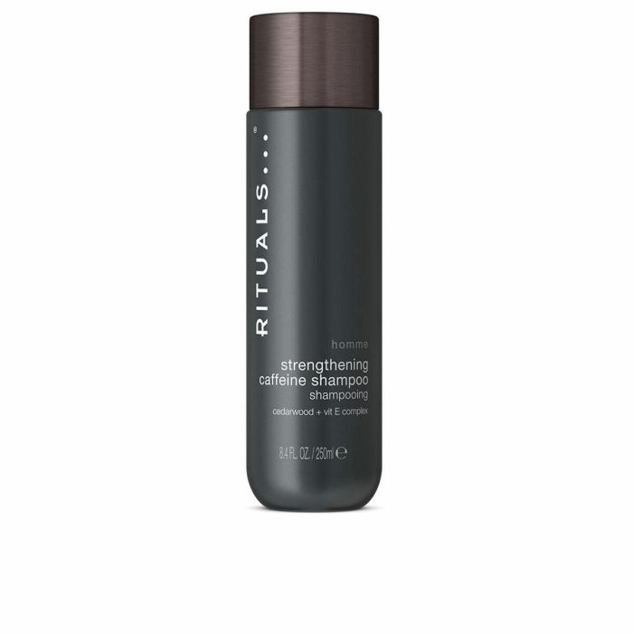 Rituals Champú Anticaída Fortalecedor HOMME Cafeína y Ginseng. Hidratante, Potencia Crecimiento y Grosor del Cabello. 250 ml