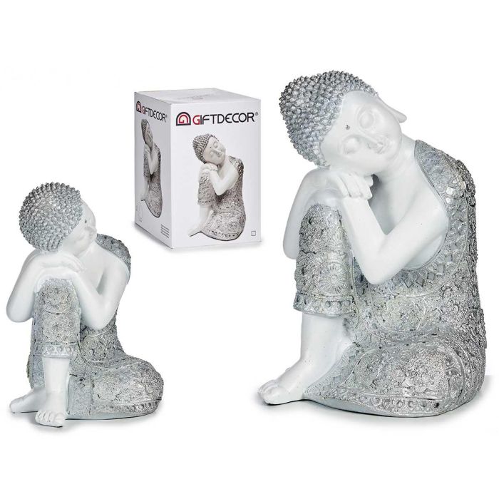 Buda Sentado Lateral Resina Bl Pl Gr 2Su Giftdecor 20X30CM (4 Unidades) Buda Sentado Lateral Resina Bl Pl Gr 2Su Giftdecor 20X30CM (4 Unidades)