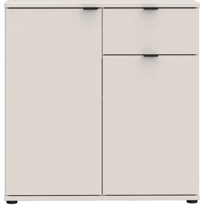 GANYMEDE Aparador Pequeño Mueble de Almacenaje GNMk222lu60 2 Puertas 1 Cajón Arena 80,1 x 34,1 x 82,3 cm 2