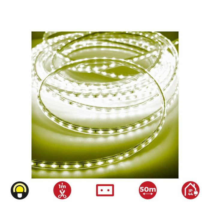 Edm Tira de LED 50m Amarillo 60 LEDs/m 4.2W/m IP44