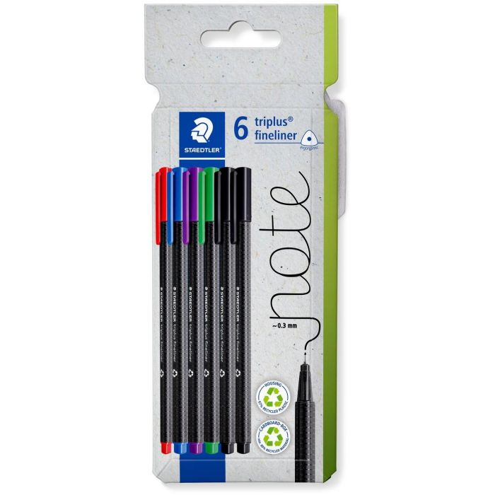 STAEDTLER Fineliner triplus rPP. 6 Stück 0 STAEDTLER Fineliner triplus rPP. 6 Stück 0