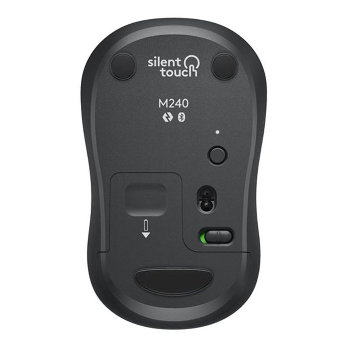 Logitech Ratón M240 Silent Bluetooth Óptico Ambidestro Inalámbrico Silencioso Grafito 5
