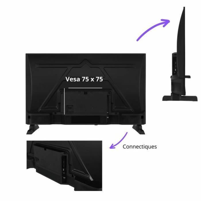 Televisor LED Continental Edison CELED32HD25B3 HD 32" (80 cm) 2 HDMI, 1 USB Negro 1 Televisor LED Continental Edison CELED32HD25B3 HD 32" (80 cm) 2 HDMI, 1 USB Negro 1