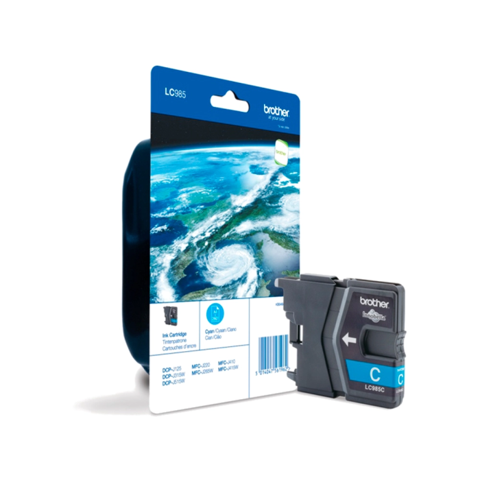 BROTHER LC-985C Tinta Original Cian 260 Páginas Compatible DCP-J125, DCP-J315W, MFC-J415W 1