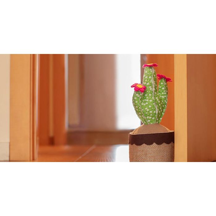 Inofix Tope textil sujetapuertas modelo Cactus verde, tejido de poliéster, 25x15x15cm, 1kg 1 Inofix Tope textil sujetapuertas modelo Cactus verde, tejido de poliéster, 25x15x15cm, 1kg 1