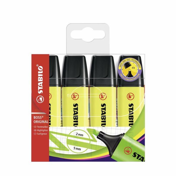 Set de Marcadores Fluorescentes Stabilo Boss Amarillo (5 Unidades) 1 Set de Marcadores Fluorescentes Stabilo Boss Amarillo (5 Unidades) 1