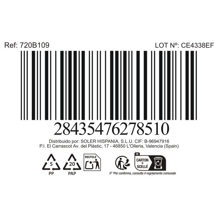 La Mediterranea Bol Chester Blue 20 x 4 cm (12 Unidades) 3