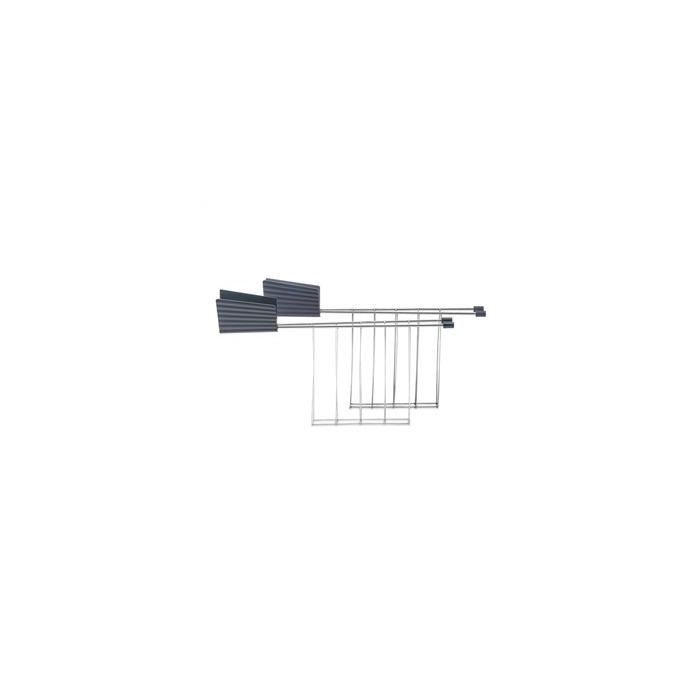 Alessi MDL08RACKG PLISSE SET 2 Pinzas para Tostador Gris