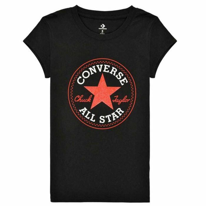 Camiseta de Manga Corta Infantil Converse Timeless Negro 0 Camiseta de Manga Corta Infantil Converse Timeless Negro 0