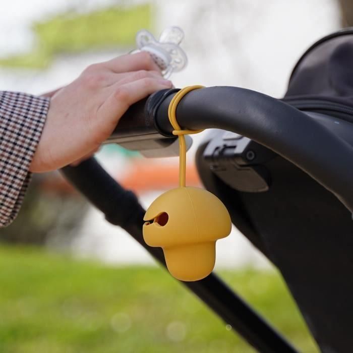 Portachupetes - THERMOBABY - Silicona - Amarillo Miel - Suave y sin BPA 1 Portachupetes - THERMOBABY - Silicona - Amarillo Miel - Suave y sin BPA 1