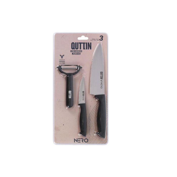 Set de Cocina Quttin Nero Negro 3 Piezas (12 Unidades) 1