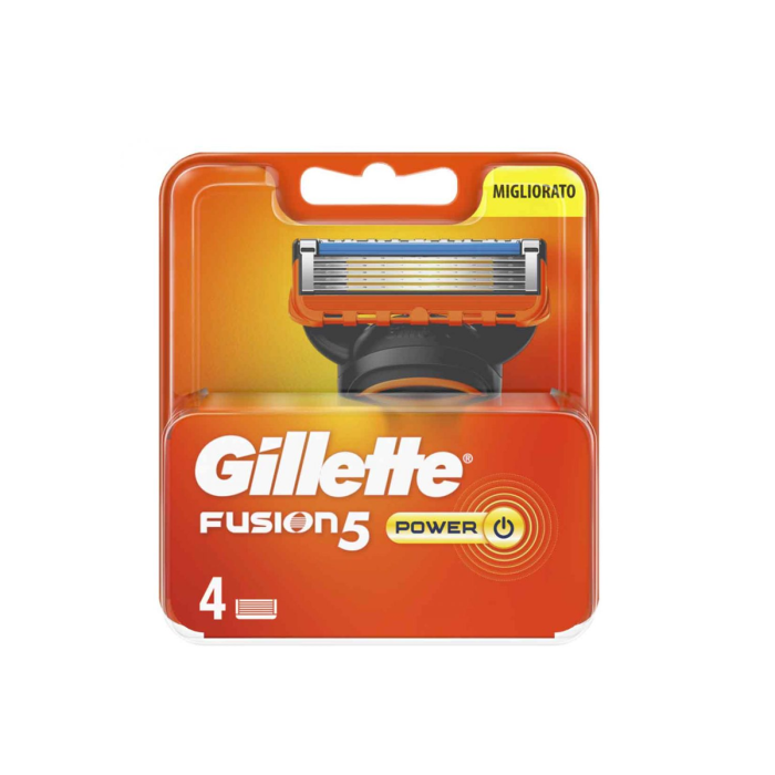 Gillette Replacement Blades For Fusion5 Power Razor With Anti-Friction Blades