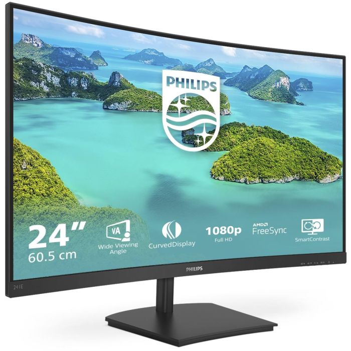 Philips 241E1SCA Monitor 23.6" (59.9cm) Full HD VA HDMI 16:9 Curvo 1