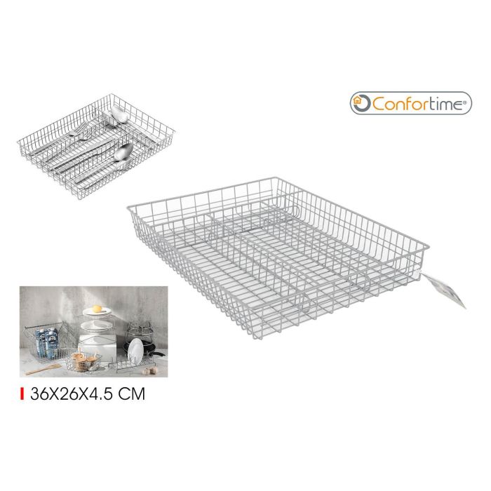Organizador de utensilios gris 36x26 cm Confortime (10 Unidades) Organizador de utensilios gris 36x26 cm Confortime (10 Unidades)