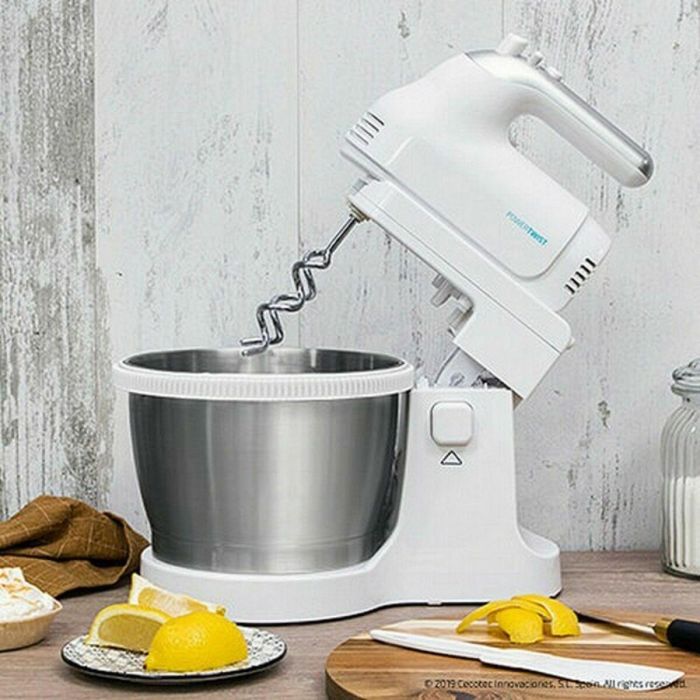 Cecotec PowerTwist 500 Steel Batidora de Varillas con Bol Autogiratorio de Acero Inoxidable 3.5L, 500W, Varilla Globo 3 Cecotec PowerTwist 500 Steel Batidora de Varillas con Bol Autogiratorio de Acero Inoxidable 3.5L, 500W, Varilla Globo 3