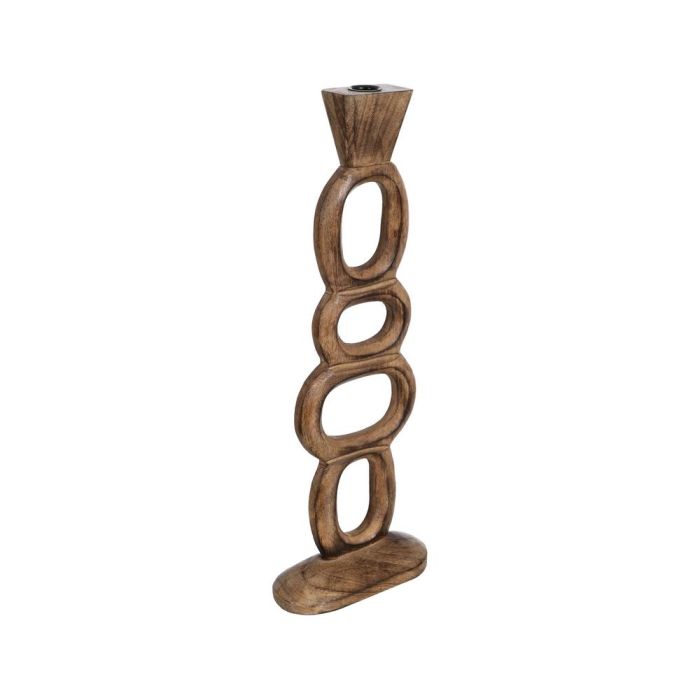 S/3 Candelabro Natural Madera de Mango 17 X 7 X 50 cm