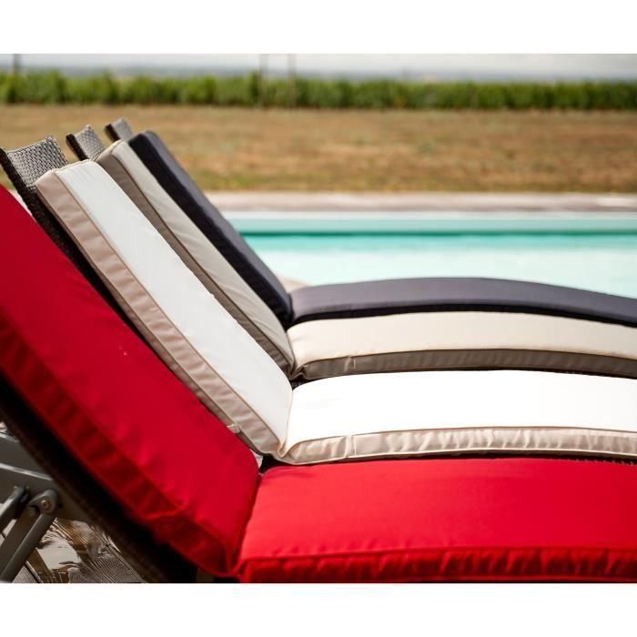 Jardín Privado Cojín de tumbona Monte Carlo, 185x55x6cm, Gris Pizarra - Poliéster 230g/m² Impermeable Anti-Manchas Desenfundable OEKO-TEX 1 Jardín Privado Cojín de tumbona Monte Carlo, 185x55x6cm, Gris Pizarra - Poliéster 230g/m² Impermeable Anti-Manchas Desenfundable OEKO-TEX 1