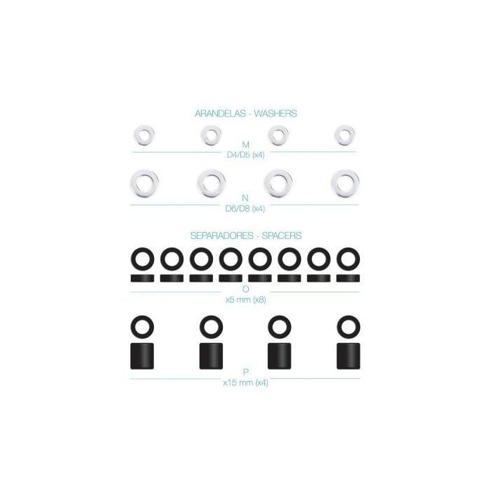 TooQ SSK4820 Kit de Montaje Universal para Soportes de Televisor | Incluye Tornillería Variada M4-M8, Separadores y Arandelas (68 Piezas) 1 TooQ SSK4820 Kit de Montaje Universal para Soportes de Televisor | Incluye Tornillería Variada M4-M8, Separadores y Arandelas (68 Piezas) 1