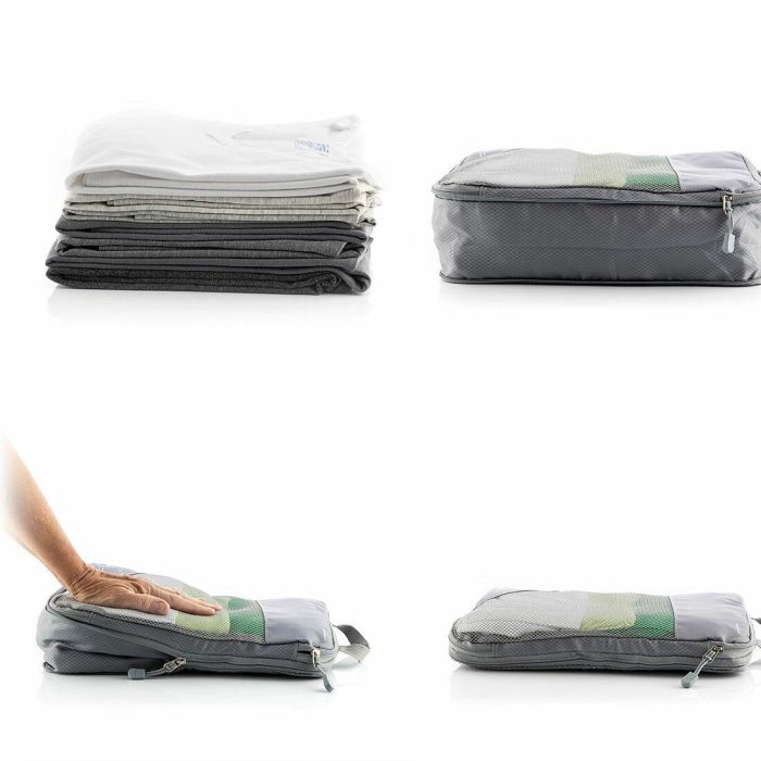 Bolsas Organizadoras de Compresión para Maletas Compakube InnovaGoods 4 Piezas 1 Bolsas Organizadoras de Compresión para Maletas Compakube InnovaGoods 4 Piezas 1