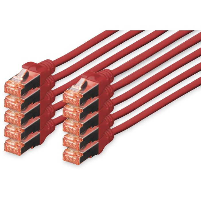 Digitus CAT 6 S/FTP Patchkabel 10 Stück 2m rot