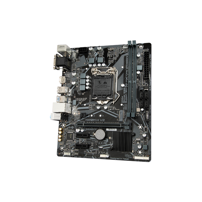 Gigabyte H410M H V2 G10 Placa Base Intel H410 LGA 1200 micro ATX para PC, compatible con procesadores Celeron, Core i3/i5/i7/i9 y Pentium