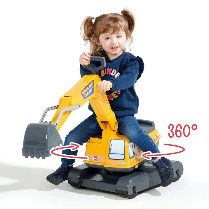 FALK Excavadora de Juguete Power Shift Articulada con Cabina Giratoria 360°, Chasis 8 Ruedas, Color Amarillo para Niños 2+ Años 2 FALK Excavadora de Juguete Power Shift Articulada con Cabina Giratoria 360°, Chasis 8 Ruedas, Color Amarillo para Niños 2+ Años 2