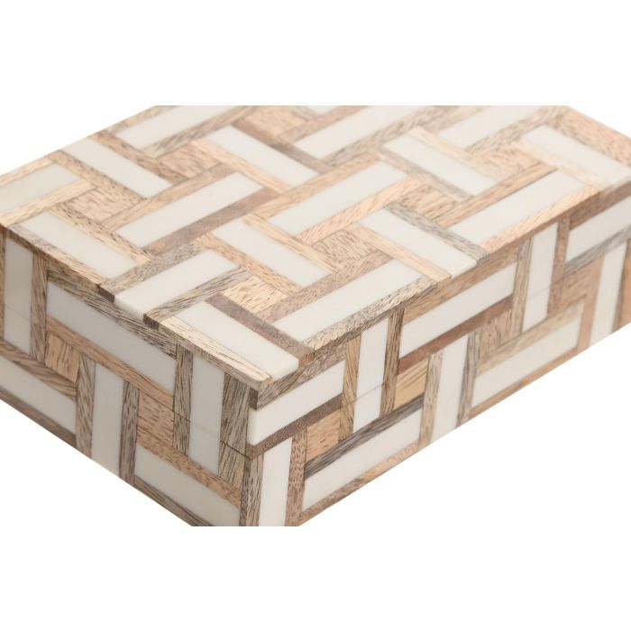 Joyero Urban DKD Home Decor Natural Blanco 13 x 7.5 x 18 cm Set de 2 1 Joyero Urban DKD Home Decor Natural Blanco 13 x 7.5 x 18 cm Set de 2 1