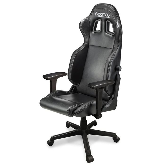 Sparco ICON Silla Gaming Oficina Ergonómica con Respaldo Lumbar Reclinable 150° y Reposabrazos 2D Negro S00998NRNR 0 Sparco ICON Silla Gaming Oficina Ergonómica con Respaldo Lumbar Reclinable 150° y Reposabrazos 2D Negro S00998NRNR 0