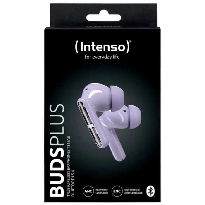Intenso Buds Plus Auriculares Bluetooth TWS con Cancelación Activa de Ruido (ANC), 25h Batería, Bluetooth 5.4, Control Táctil, USB-C - Modelo 3720313 Intenso Buds Plus Auriculares Bluetooth TWS con Cancelación Activa de Ruido (ANC), 25h Batería, Bluetooth 5.4, Control Táctil, USB-C - Modelo 3720313