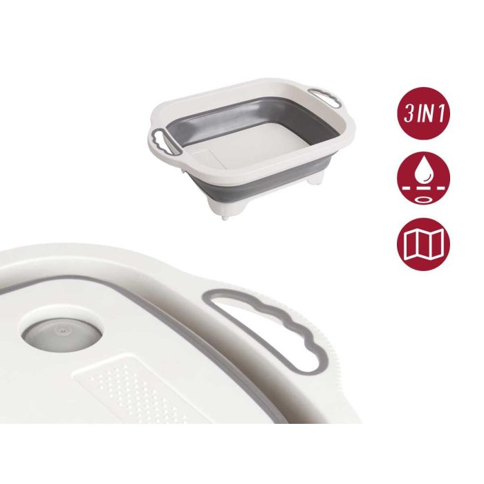 Tabla De Cortar Plegable Con Colador Kinvara 29X5CM (12 Unidades) 3 Tabla De Cortar Plegable Con Colador Kinvara 29X5CM (12 Unidades) 3