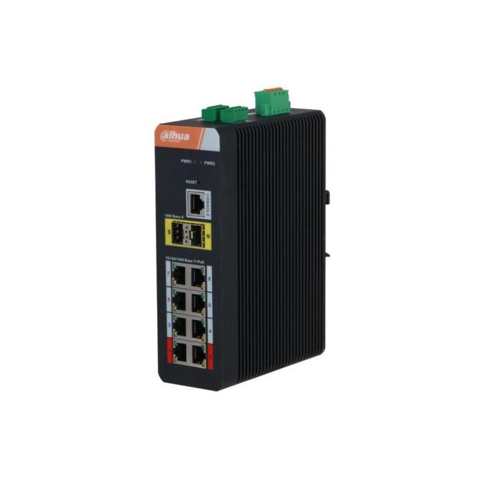 (Dh-Is4210-8Gt-120) Dahua Switch Industrial L2 Gestionable Poe 2.0 Watchdog 8 Puertos + 2 Gigabit Sfp