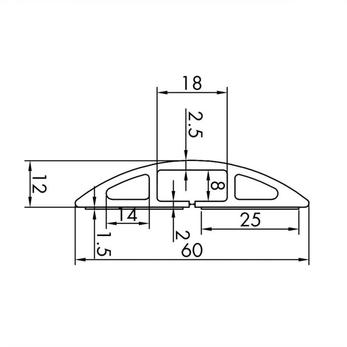 KABELKANAL TPE FLEX1800X60MM 7 KABELKANAL TPE FLEX1800X60MM 7