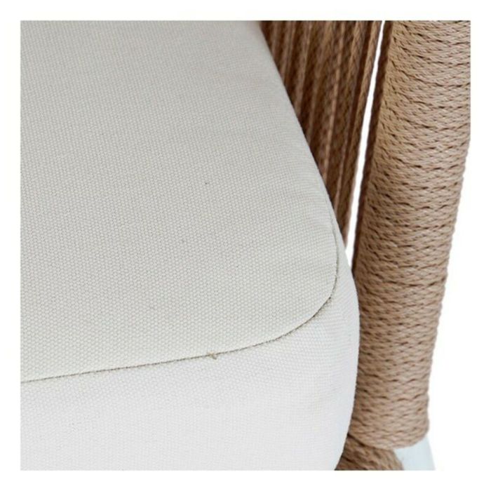 Sofa Terraza Y Jardin DKD Home Decor Blanco Beige 72 x 70 x 151.5 cm Set de 4 9