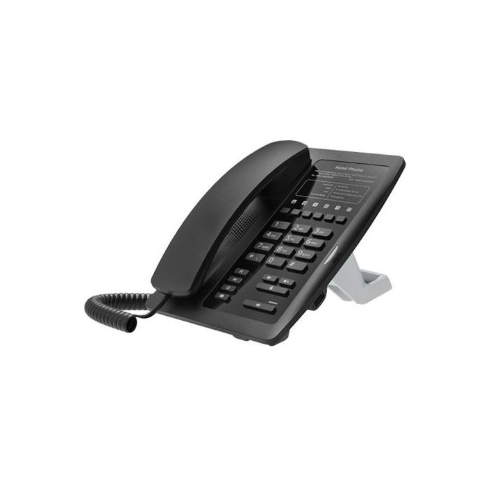 Fanvil H3W-Black Teléfono IP con Cable Negro 2 Líneas Wi-Fi PoE y Contestador Automático