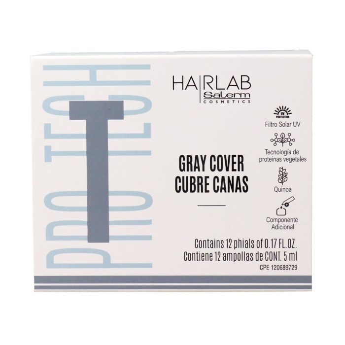 Salerm Hairlab Gray Cover Cubre Canas 12 Ampollas de 5 ml - Potencia la cobertura del tinte Salerm Hairlab Gray Cover Cubre Canas 12 Ampollas de 5 ml - Potencia la cobertura del tinte