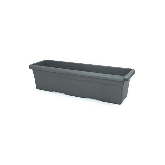 PLASTIKEN Jardinera rectangular - 60 X 33 cm - Antracita