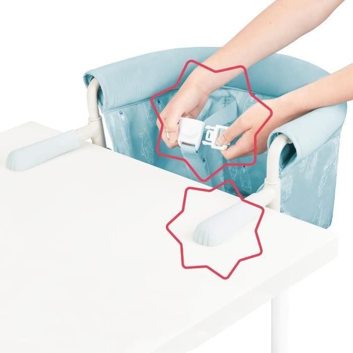 Asiento de mesa de bebé Badabulle con sistema de fijación de 4 brazos, plegamiento ultra compacto, de 6 a 36 meses 4 Asiento de mesa de bebé Badabulle con sistema de fijación de 4 brazos, plegamiento ultra compacto, de 6 a 36 meses 4