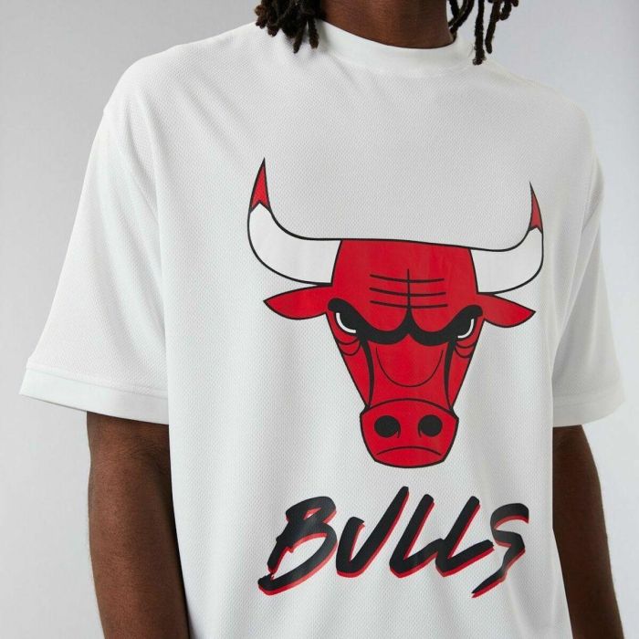 Camiseta Deportiva de Manga Corta NBA SCRIPT MESH New Era WHIFDR 60284736 Blanco 1 Camiseta Deportiva de Manga Corta NBA SCRIPT MESH New Era WHIFDR 60284736 Blanco 1