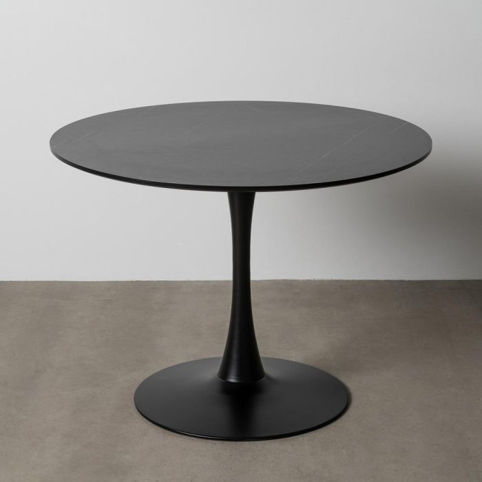Mesa Comedor Negro Dm-Metal 100 X 100 X 75 cm